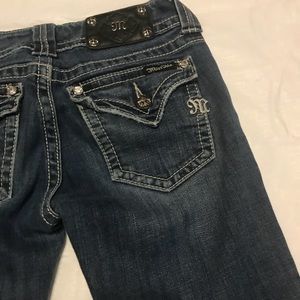 Miss Me Boot Cut Monogram Jeans 26